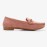 Women Metal Detail Flat Leather Comfy Breathable Casual Loafers