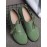 LOSTISY Large Size Women Casual Soft Lightweight Splicing Leather Lace Up Flats Loafers
