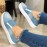Women Large Size Canvas Non Slip Comfy Slip On Casual Flats
