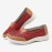 Women Hollow Leather Slip On Solid color Soft Sole Flats Shoes