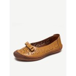 Large Size Cow Split Leather Non Slip Soft Sole Women\'s Casual Loafers