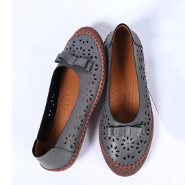 Large Size Cow Split Leather Non Slip Soft Sole Women\'s Casual Loafers