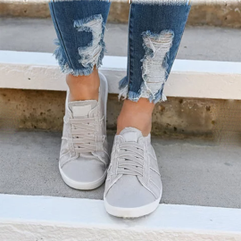 Women Large Size Elastic Band Decor Comfy Casual Flats