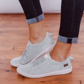 Women Large Size Elastic Band Decor Comfy Casual Flats