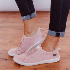 Women Large Size Elastic Band Decor Comfy Casual Flats