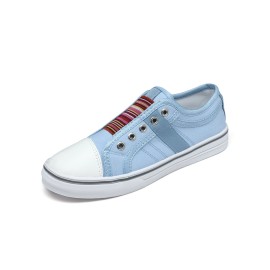 LOSTISY Women Large Size Canvas Elastic Wearable Casual Flats