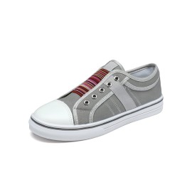 LOSTISY Women Large Size Canvas Elastic Wearable Casual Flats
