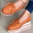 Women Retro Comfy Tassel Butterfly Knot Slip On Wedges Loafers