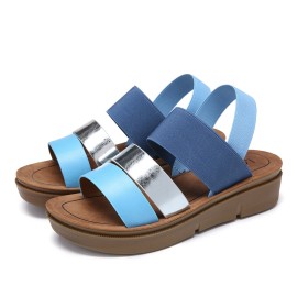 LOSTISY Women Casual Triple Strap Slingback Platform Sandals