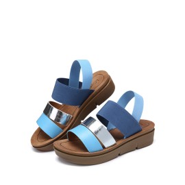 LOSTISY Women Casual Triple Strap Slingback Platform Sandals