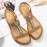 Women Rhinestone Bowknot Elastic band Slip On Flat Sandals