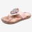 LOSTISY Beaded Flip Flops Flower Printing  Clip Toe Beach Sandals