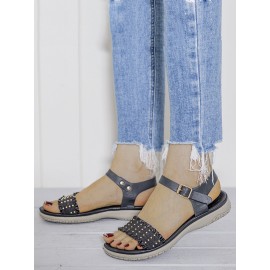 LOSTISY Women Buckle Strap Comfy Casual Slide Sandals