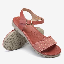 LOSTISY Women Buckle Strap Comfy Casual Slide Sandals