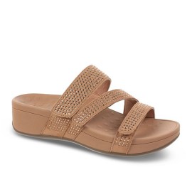 Plus Size Women Rhinestone Opened Toe Hook Loop Platform Casual Slide Sandals