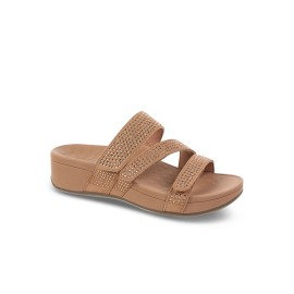 Plus Size Women Rhinestone Opened Toe Hook Loop Platform Casual Slide Sandals