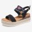Lostisy Women Flowers Embroidered Slingback Espadrilles Buckle Platform Sandals