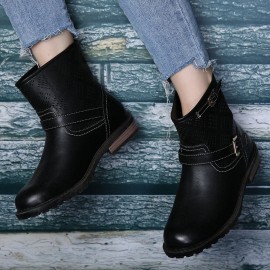 Women Comfy Soft Breathable Hollow Slip On Flat Short Boots