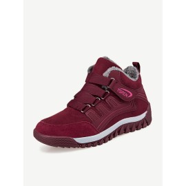Women Winter Warm Plush Lining Hook Loop Outdoor Ankle Boots