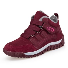 Women Winter Warm Plush Lining Hook Loop Outdoor Ankle Boots