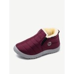 Women Warm Lining Slip On Lightweight Waterproof Winter Closed Toe Snow Boots