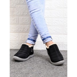 Women Warm Lining Slip On Lightweight Waterproof Winter Closed Toe Snow Boots