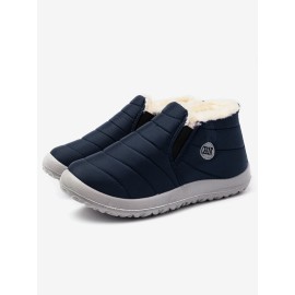 Women Warm Lining Slip On Lightweight Waterproof Winter Closed Toe Snow Boots