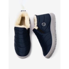 Women Warm Lining Slip On Lightweight Waterproof Winter Closed Toe Snow Boots