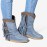 Women Casual Suede Stitching Tassel Flat Short Boots