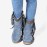 Women Casual Suede Stitching Tassel Flat Short Boots