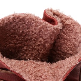 Microfibric Leather Slip On Fur Lining Winter Soft Sole Elastic Band Casual Snow Boots