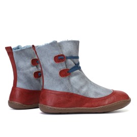 Microfibric Leather Slip On Fur Lining Winter Soft Sole Elastic Band Casual Snow Boots