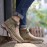LOSTISY Tassel Stitching Colorful Stripe Outdoor Slip Resistant Ankle Boots