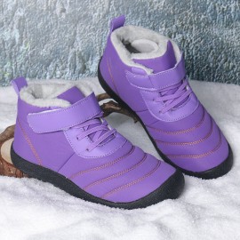 Large Size Women Snow Boots Waterproof Plush Lining Hook Loop Ankle Boots