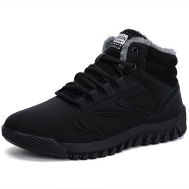 Warm Lining High Top Lace Up Winter Ankle Casual Boots For Women