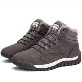 Warm Lining High Top Lace Up Winter Ankle Casual Boots For Women