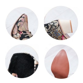 LOSTISY Large Size Women Summer Boots Pointed Toe Embroidered Lace Up Block Heel Short Boots