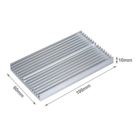 Aluminum Alloy Heat Sink Module Cooler Radiator Silver Heatsink with 16 Fins for High Power Amplifier Transistor Semiconductor Devices
