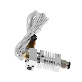 Metal Hotend Extruder Cable Kit with 0.4mm Brass Nozzle Print Head Aluminum Heating Block Thermal Heat Break Throat Tube 1.75mm Filament Size for CR-10 3D Printer
