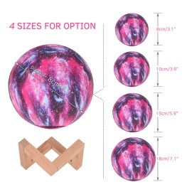 LED Moon Lamp Moon Night Light 3D Printed Large Lunar Lamp with Stand USB Cable 16 Glowing Colors Remote Control & TouchControl Rechargeable Brightness Adjustable Home Light for Children Women Halloween Christmas Birthday Gifts Diameter 10cm/3.9in