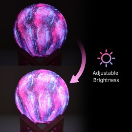 LED Moon Lamp Moon Night Light 3D Printed Large Lunar Lamp with Stand USB Cable 16 Glowing Colors Remote Control & TouchControl Rechargeable Brightness Adjustable Home Light for Children Women Halloween Christmas Birthday Gifts Diameter 10cm/3.9in