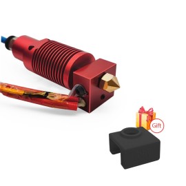 24V Assembled Extruder Hot End Kit 0.4mm Nozzle Heating Block Silicone Cover Compatible with Creality CR-10S Pro 3D Printer