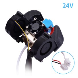 Ender Full Assembled Extruder Hotend Kit with Aluminum Heating Block 0.4mm Nozzle Cooling Fan 24V Compatible with Creality Ender-3/Ender-3 Pro 3D Printer
