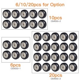 6pcs 3D Printer Parts POM Pulley Wheel 625zz Idler Pulley Gear Passive Round Wheel Compatible with Creality Ender 3 CR-10 CR-10S