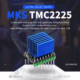 1pc TMC2225 Stepper Motor Driver Module with Heat Sink Support UART Mode for 3D Printer