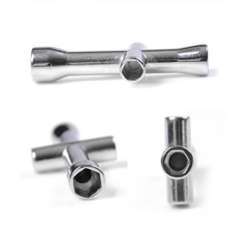 Nozzle Cleaning Tool Copper Wire Brush 5-in-1 Wrench Hexagonal Sleeve for 3D Printer Nozzle Hotbed Heat Block