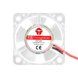 Brushless Cooling Fan Luminous Hydraulic Bearing Fan High Speed Low Noise 25x25x10mm DC 12V with LED Light for 3D Printer Extruder Hotend DIY Mainboard