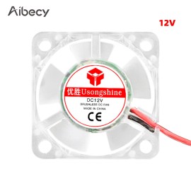 Brushless Cooling Fan Luminous Hydraulic Bearing Fan High Speed Low Noise 25x25x10mm DC 12V with LED Light for 3D Printer Extruder Hotend DIY Mainboard