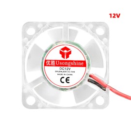 Brushless Cooling Fan Luminous Hydraulic Bearing Fan High Speed Low Noise 25x25x10mm DC 12V with LED Light for 3D Printer Extruder Hotend DIY Mainboard