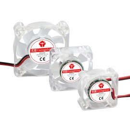 Brushless Cooling Fan Luminous Hydraulic Bearing Fan High Speed Low Noise 25x25x10mm DC 12V with LED Light for 3D Printer Extruder Hotend DIY Mainboard